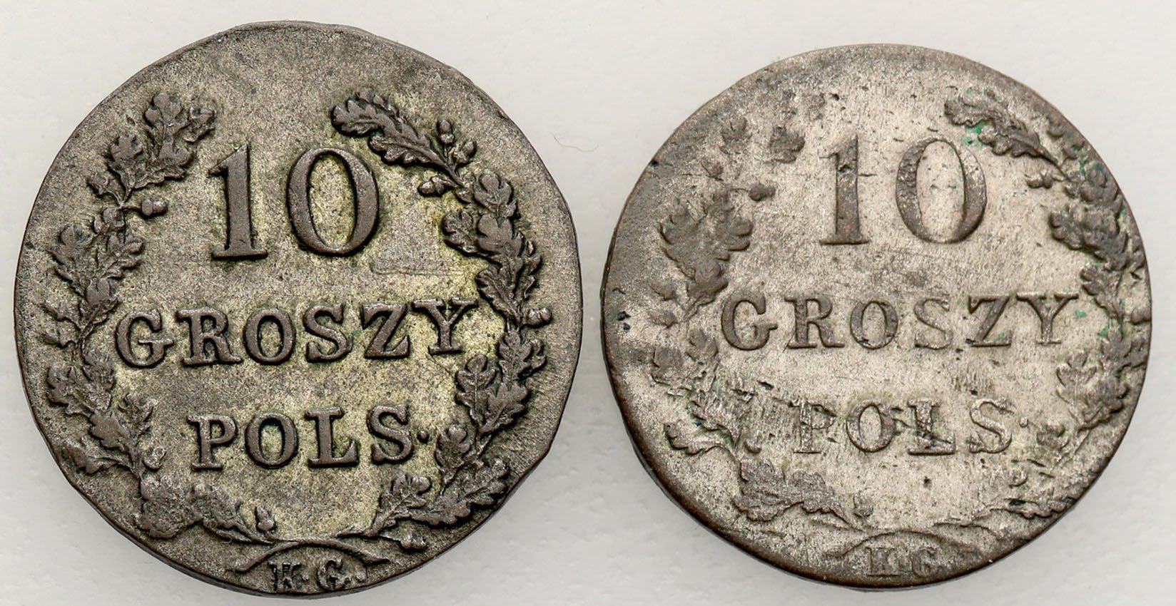 Powstanie Listopadowe. 10 groszy 1831, Warszawa - zestaw 2 monet